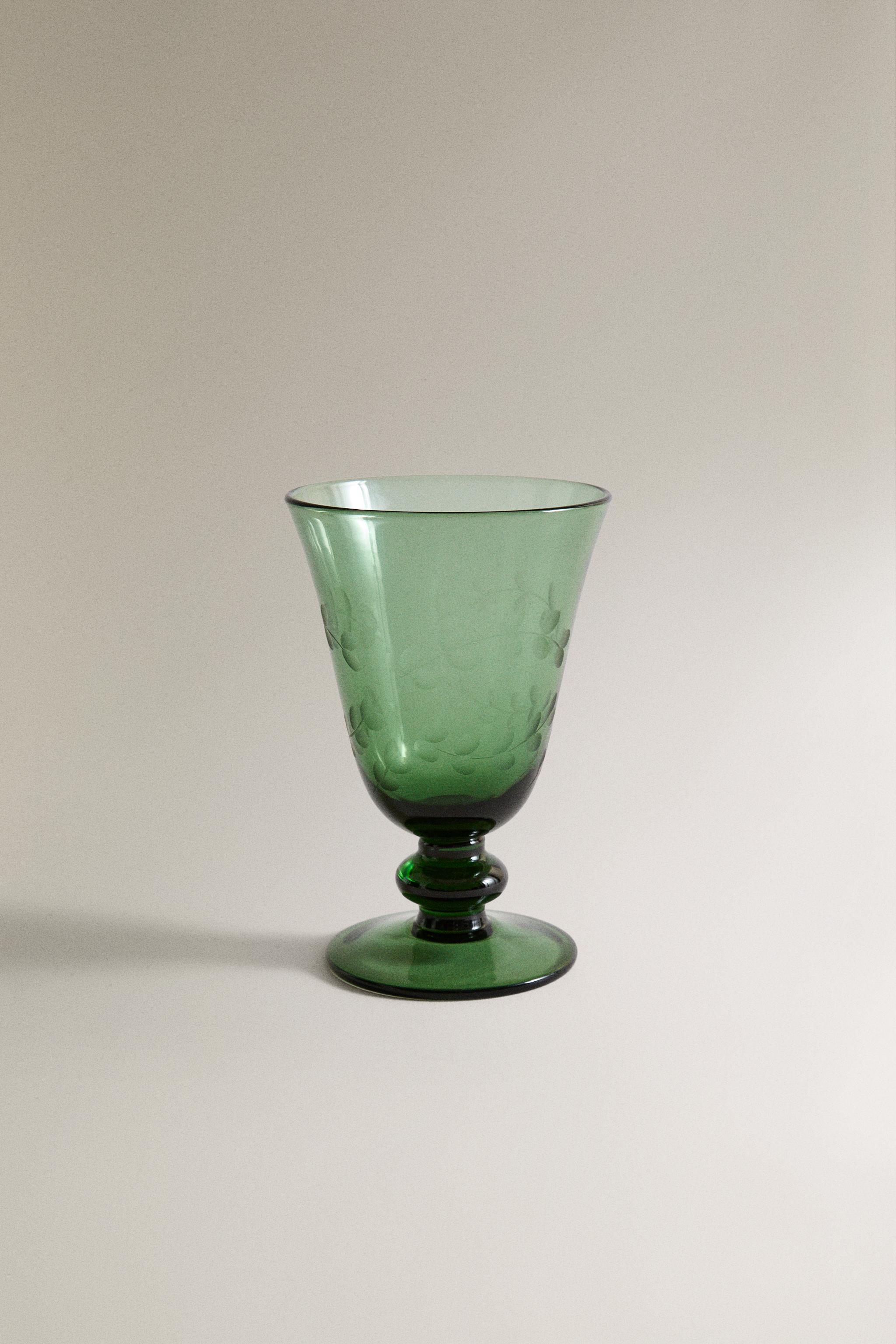 CHRISTMAS LEAF WINE GLASS